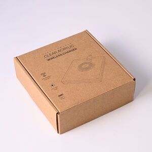 Clear Acrylic Wireless Charger - Brown